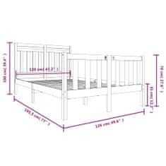 Vidaxl Posteľný rám masívne drevo 120x190 cm 4FT malé dvojlôžko