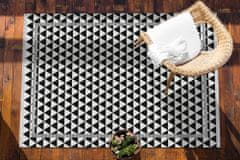 kobercomat.sk Moderné koberec na terasu Čierne a biele trojuholníky 60x90 cm 