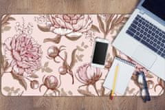 kobercomat.sk Podložka na písací stôl ružové pivonky 90x45 cm 