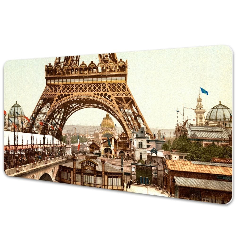 kobercomat.sk Pracovný podložka na stôl Eiffelova veža retro 90x45 cm 