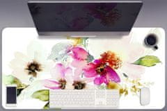 kobercomat.sk Podložka na písací stôl kytice kvetov 90x45 cm 