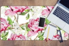 kobercomat.sk Podložka na písací stôl ružové pivonky 120x60 cm 