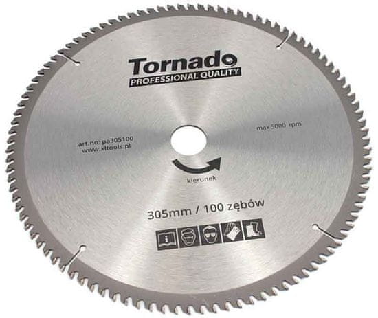 Tornado Pílový kotúč s SK plátkami 305 x 2,5 x 30 100 zubov, na rezanie hliníka, TORNADO