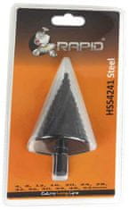 MAR-POL Vrták stupňovitý 4-52 mm do plechu RAPID, krok 2mm, špirálová drážka, MAR-POL
