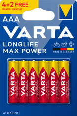 VARTA Batérie Longlife Max Power 4+2 AAA 4703101436