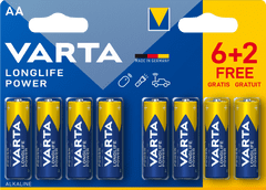 VARTA Batéria Longlife Power 6+2 AA 4906121428