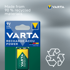 VARTA Nabíjacie batérie Power 1 9V 200 mAh R2U 56722101401