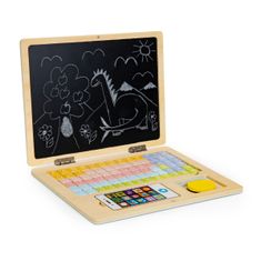 EcoToys Detský vzdelávací laptop TWIGY ružový