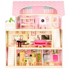 EcoToys Drevený domček pre bábiky Rozprávková rezidencia Eco Toys