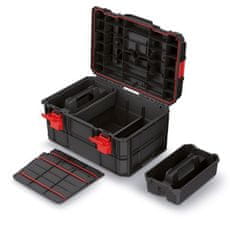 Prosperplast Sada kufrů na nářadí 3 ks XEBLOCCK PRO 54,6 x 38 x 87 cm černo-červená
