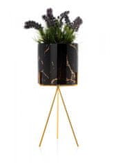 Dekorstyle Kvetináč na stojane Emma 32 cm čierny