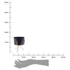 Dekorstyle Kvetináč na stojane POTEO 16,5 cm čierny