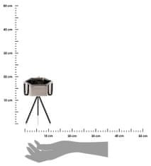 Dekorstyle Kvetináč na stojane Sashi 16,5 cm strieborný