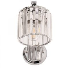 Tutumi Nástenná lampa Bodil APP509-1W chróm/kryštál