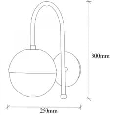 Opviq Nástenná lampa Karsor mosadz