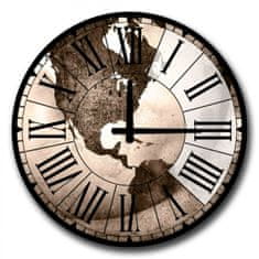 Hanah Home Nástenné hodiny Kontinent 50 cm viacfarebné