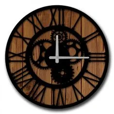 Hanah Home Nástenné hodiny Ozubené kolieska 50 cm hnedo-čierne