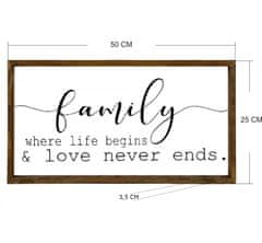 Hanah Home Obraz Family 25x50 cm