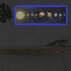 Hanah Home Obraz s LED osvetlením Planéty 90x30 cm