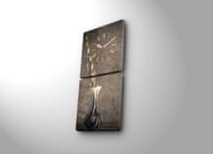 Hanah Home Obrazové nástenné hodiny Váza 60x28 cm viacfarebné