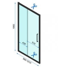 REA Sprchové dvere Rapid Slide 100 cm
