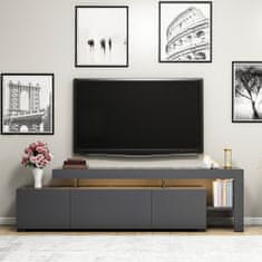 Hanah Home TV stolík Beliz s LED osvetlením antracit
