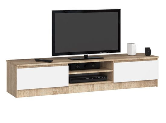 Akord TV stolík Ronon 160 cm sonoma/biely