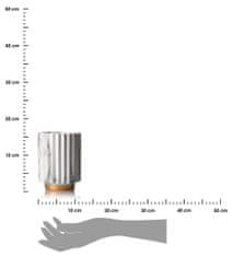 Dekorstyle Váza Marabeling biely mramor