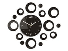 ModernClock 3D nalepovacie hodiny Ring wenge