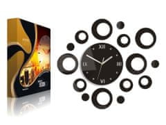 ModernClock 3D nalepovacie hodiny Ring wenge