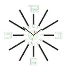 ModernClock 3D nalepovacie hodiny Sheen wenge-biele