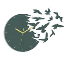 ModernClock 3D nalepovacie hodiny Swallows sivé