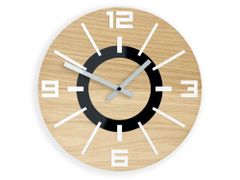 ModernClock Nástenné hodiny ALLADYN Wood hnedé