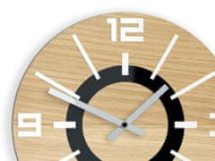 ModernClock Nástenné hodiny ALLADYN Wood hnedé