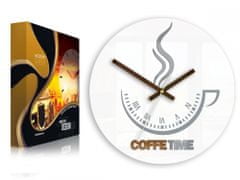 ModernClock Nástenné hodiny Coffe Time biele