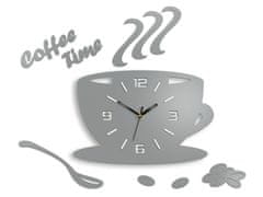 ModernClock Nástenné hodiny Coffee svetlo šedé