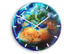 ModernClock Nástenné hodiny Globe modré