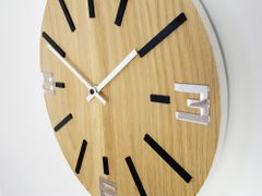ModernClock Nástenné hodiny Sheen Wood hnedo-čierne