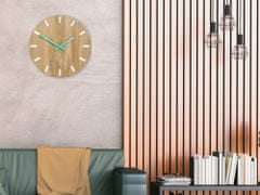 ModernClock Nástenné hodiny Simple Oak hnedo-mätové