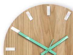 ModernClock Nástenné hodiny Simple Oak hnedo-mätové