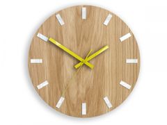 ModernClock Nástenné hodiny Simple Oak hnedo-žlté