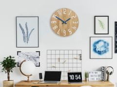 ModernClock Nástenné hodiny Slim hnedo-modré