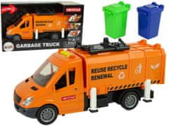 Lean-toys Smetiarske auto s trecím pohonom Zvukové efekty Orange