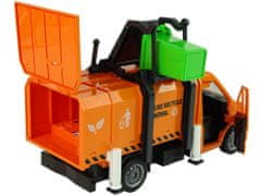 Lean-toys Smetiarske auto s trecím pohonom Zvukové efekty Orange