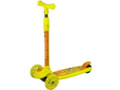 Lean-toys Trojkolka Balance Scooter Svetelné kolesá Žltá veverička