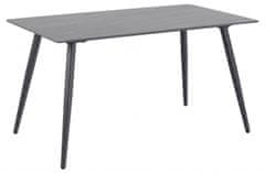 Design Scandinavia Jedálenský stôl Wicklow, 140 cm, čierna