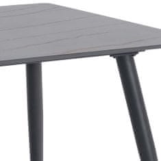 Design Scandinavia Jedálenský stôl Wicklow, 140 cm, čierna