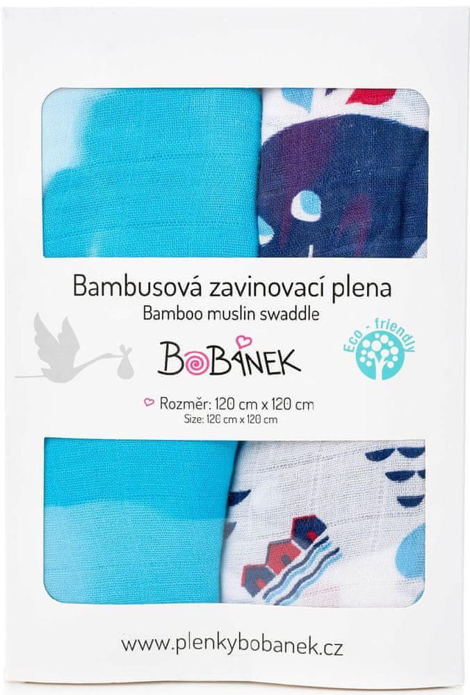 Bobánek Bambusové zavinovacie plienky Duo Pack - Pri mori