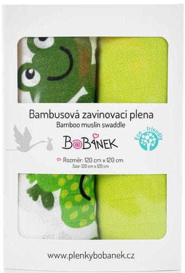 Bobánek Bambusové zavinovacie plienky Duo Pack