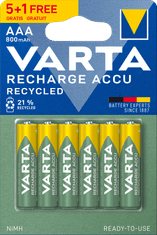 VARTA Nabíjacie batérie Recycled 5 + 1 AAA 800 mAh R2U 56813101476